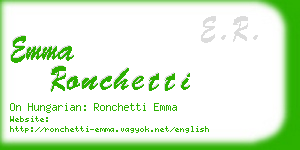 emma ronchetti business card